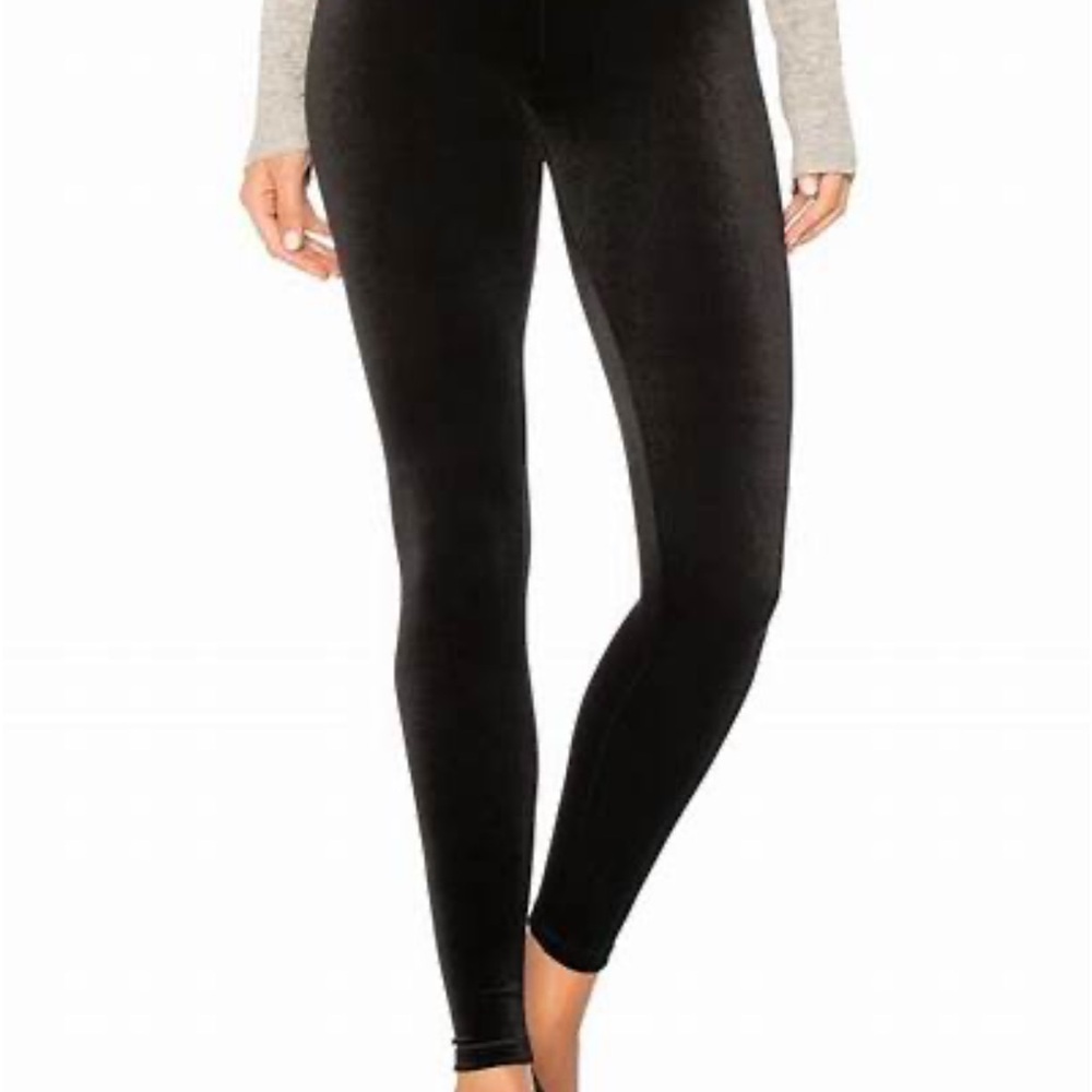NWOT VINCE VELVET LEGGINGS WITH SHIMMER IN BLACK SIZE SMALL
